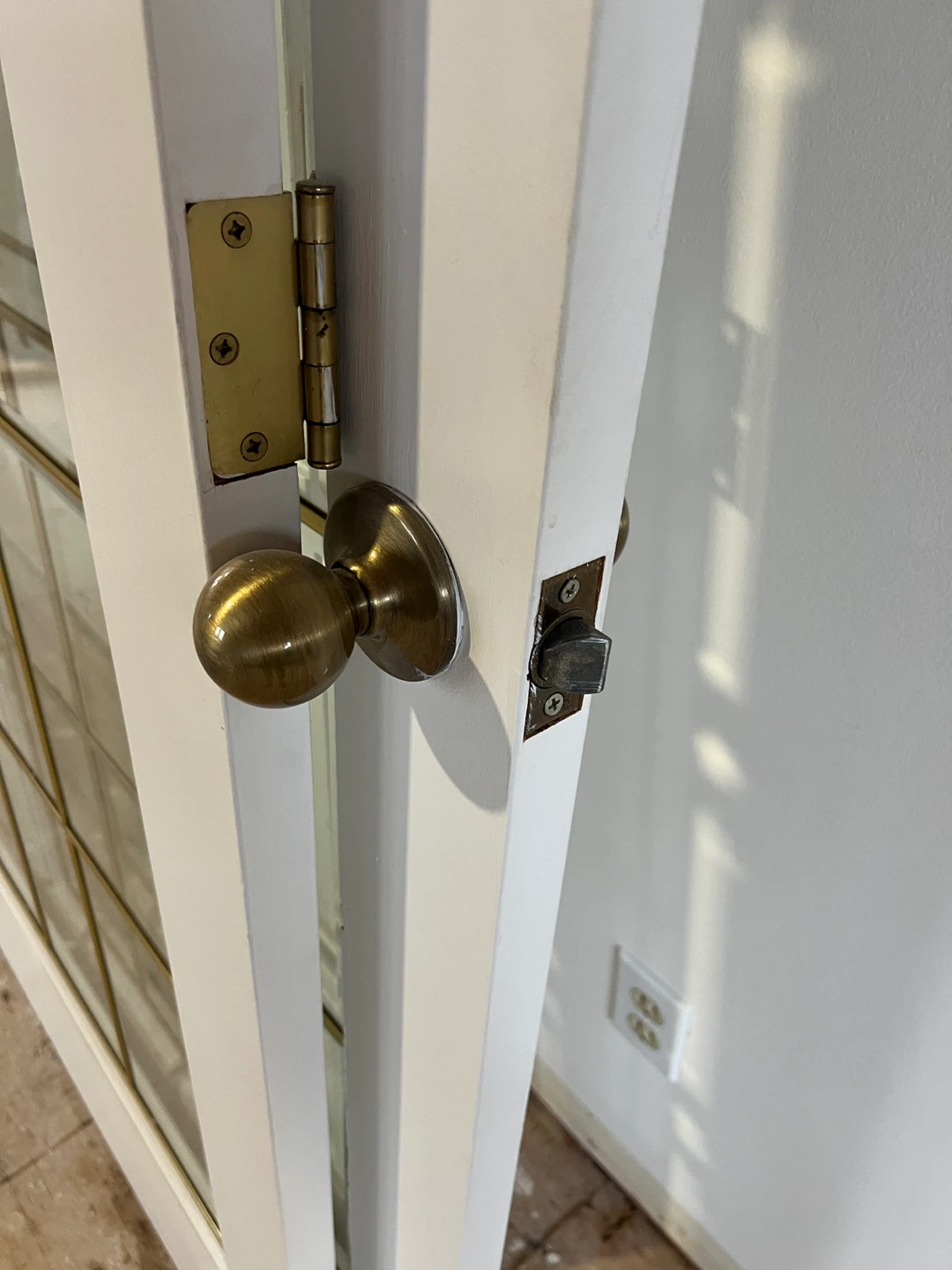 3 Interior Glass Doors with Brass Grids - photo 3