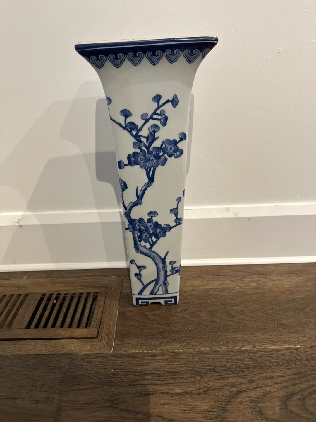 Blue and White Floral Vase