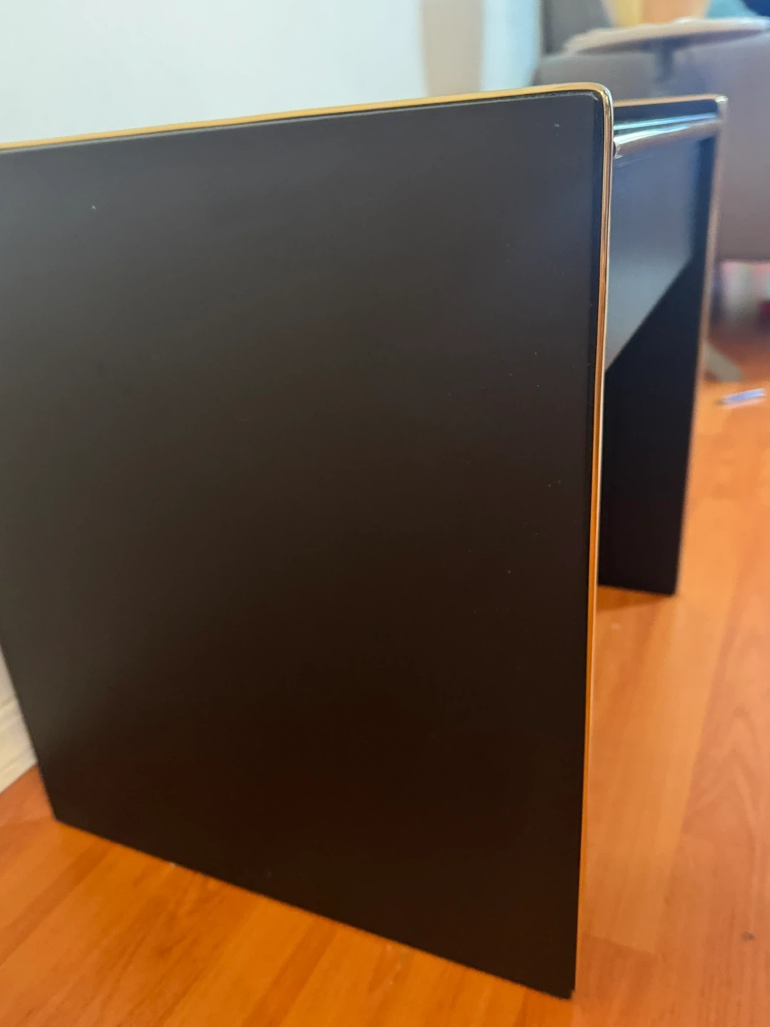 Black Accent Table with Gold Trim - photo 3