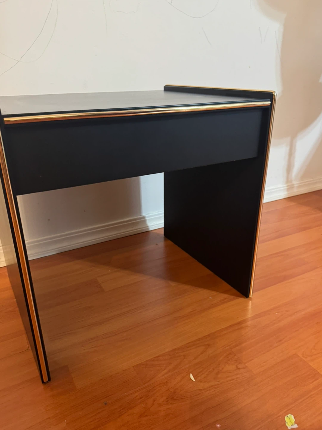 Black Accent Table with Gold Trim - photo 2