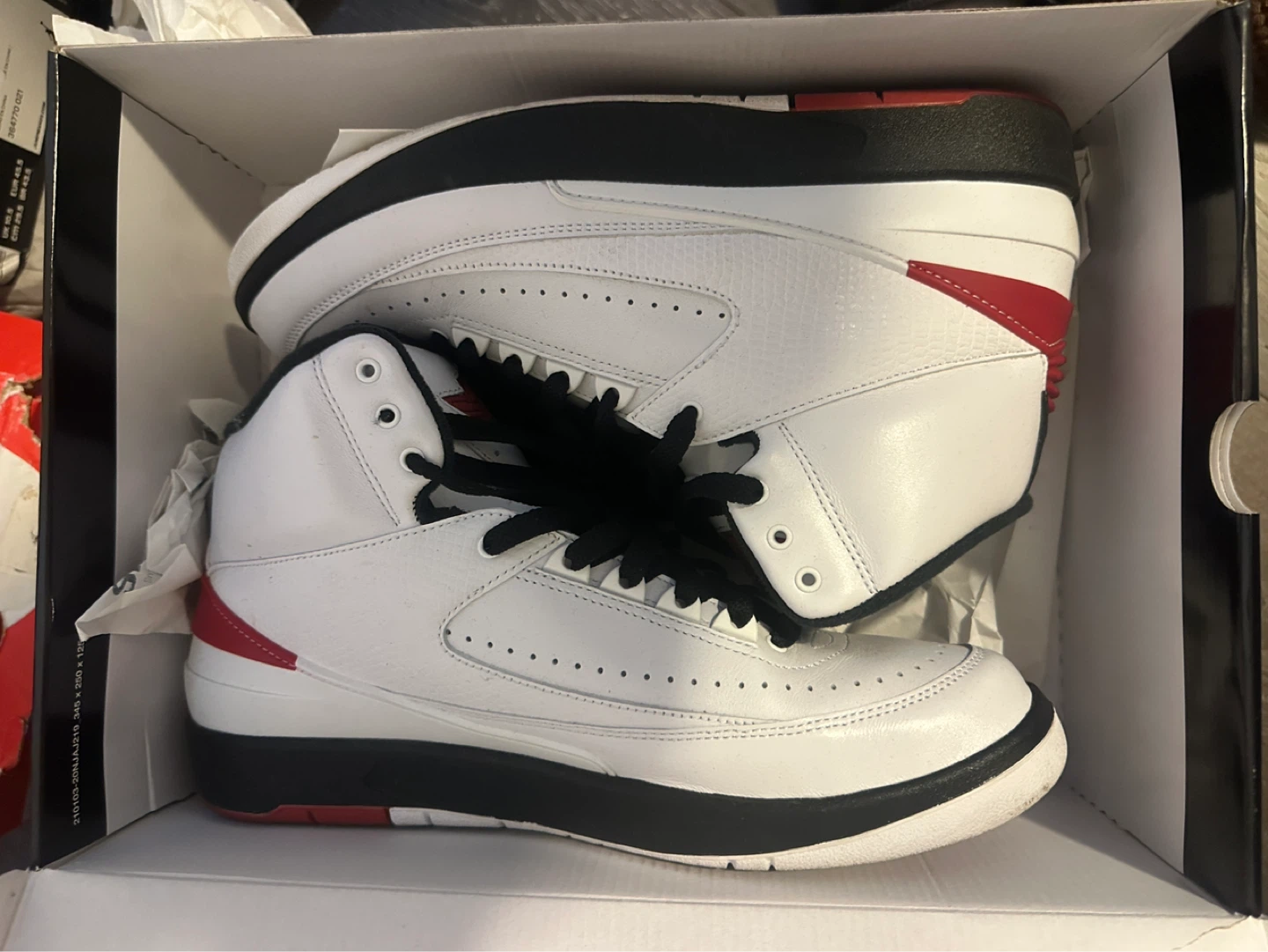 Air Jordan 2 Retro "Alternate" White Red Black Men's Shoes