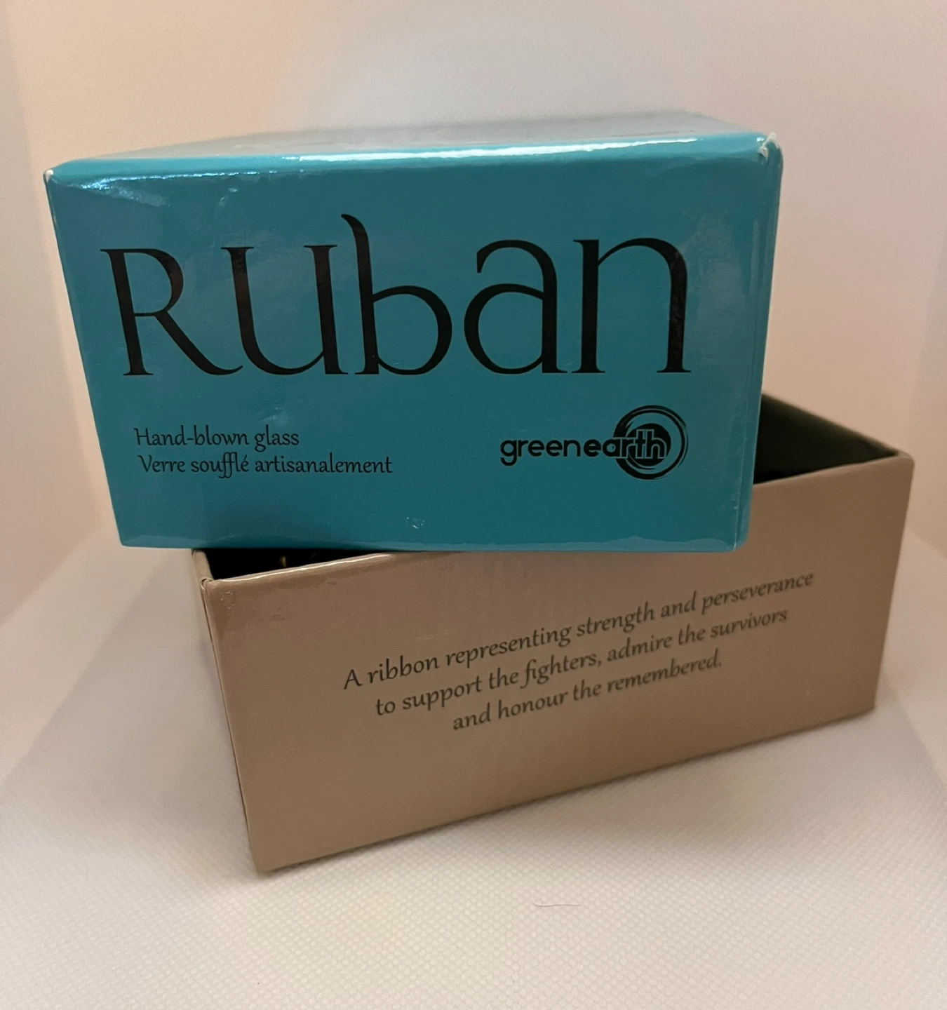 🌱BNIB🌱 GreenEarth Ruban Awareness Angel Figurine - photo 3