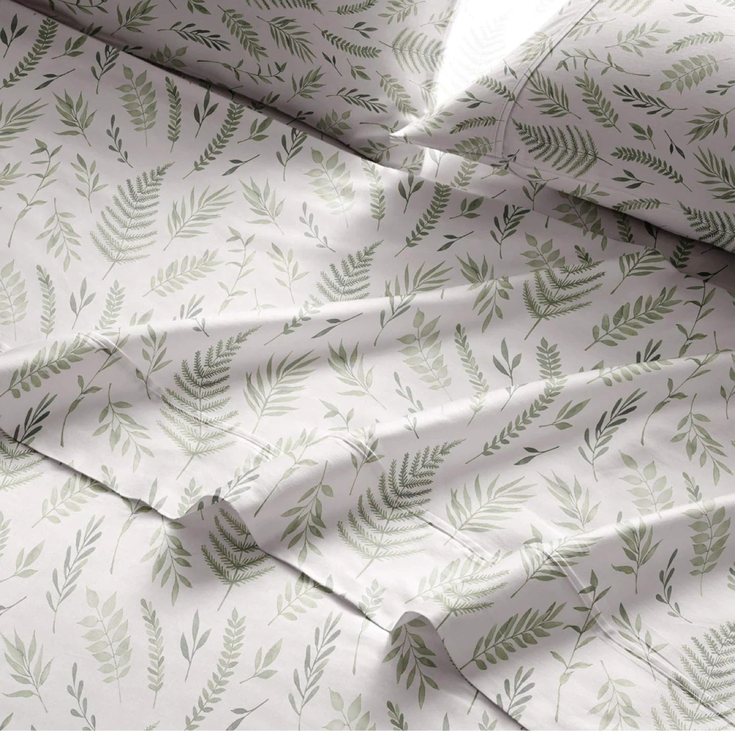 🌱 Brand New 🌱 Leaf Pattern King Sheet Set - photo 4