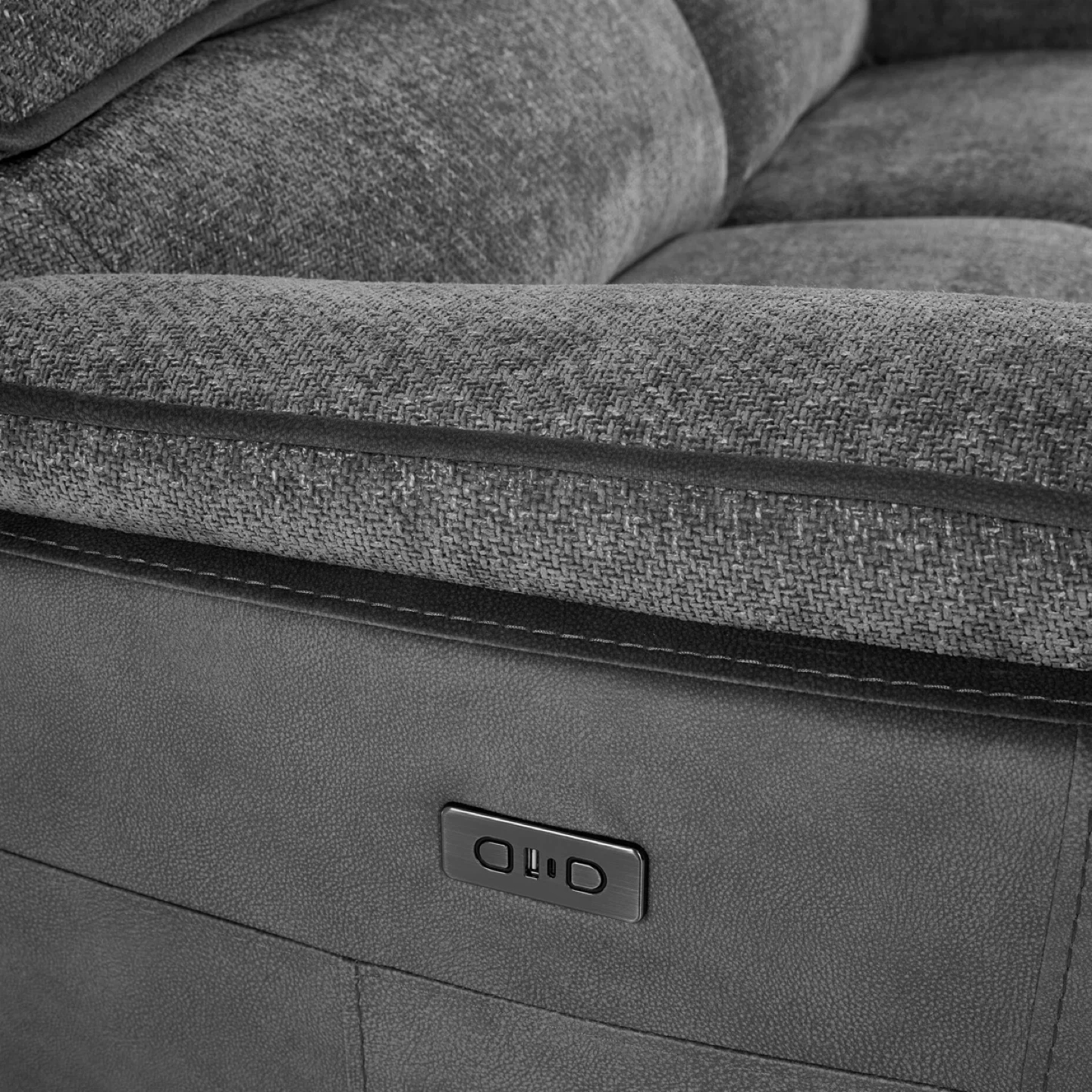 Grey Reclining Loveseat - photo 2