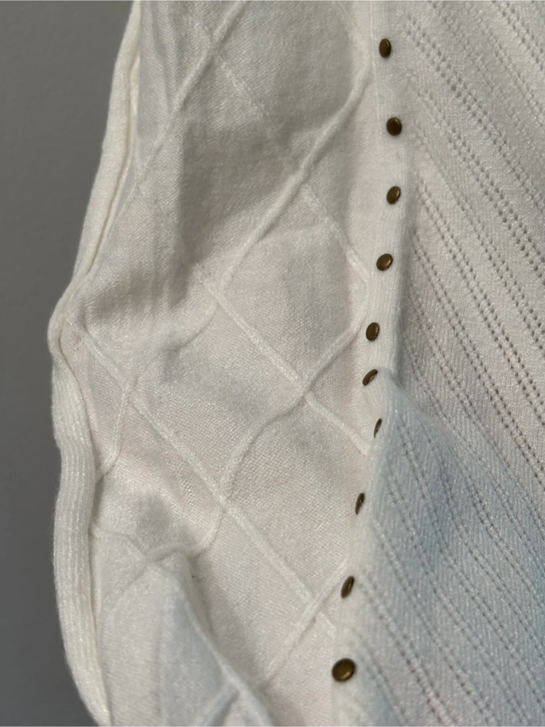 White Studded Crewneck Sweater - photo 5