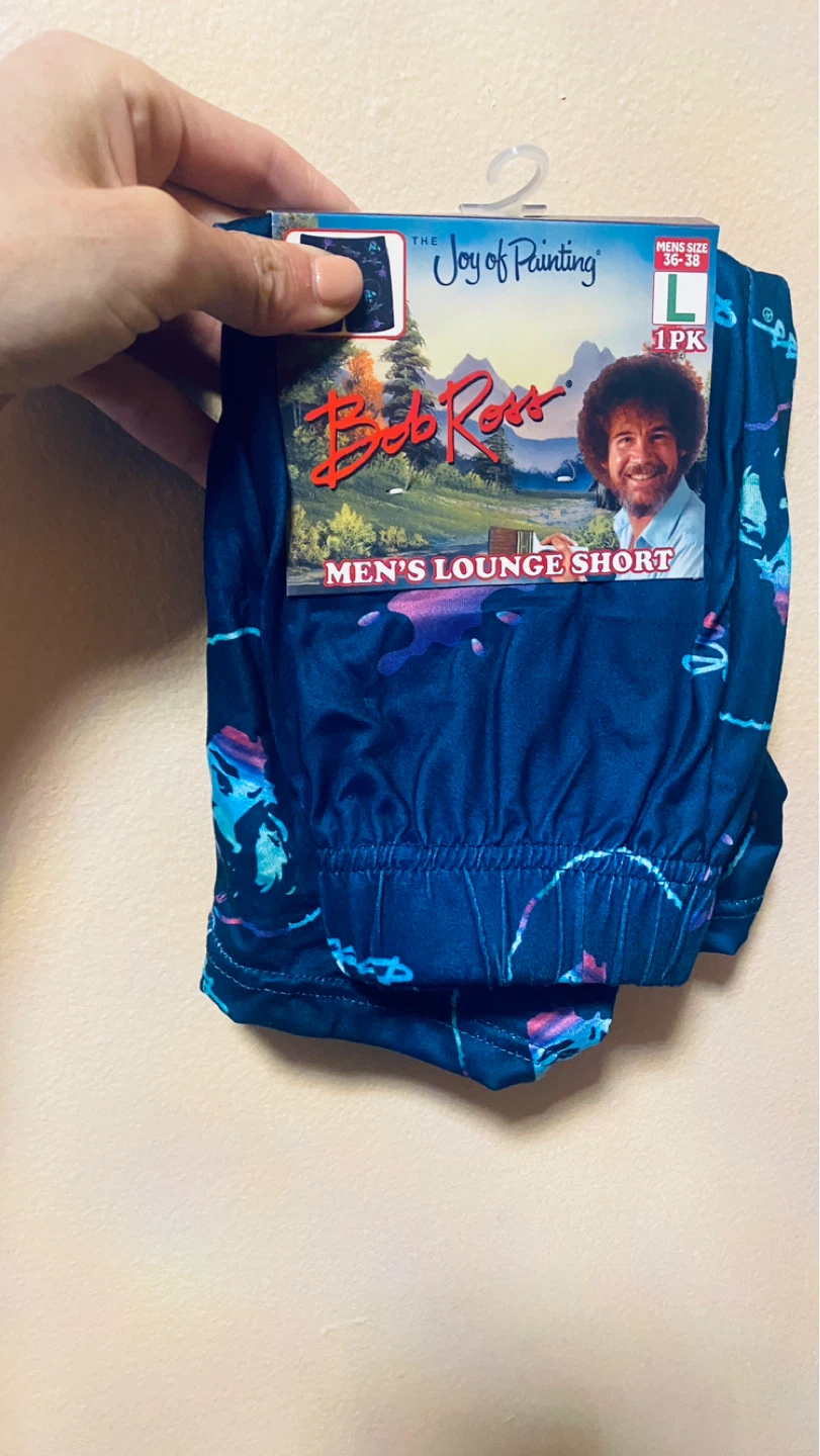 Mens Bob Ross lounge shorts size large
