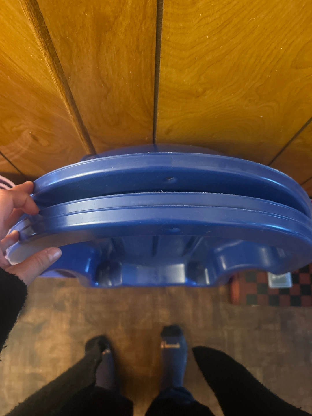 Blue Plastic Toboggan Sled - photo 2
