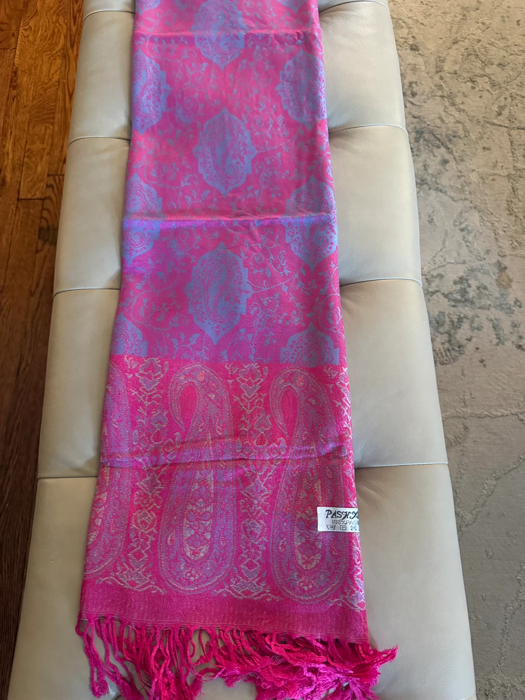 Pink Paisley Pashmina Scarf