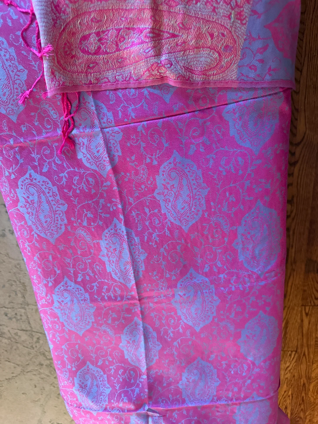 Pink Paisley Pashmina Scarf - photo 2