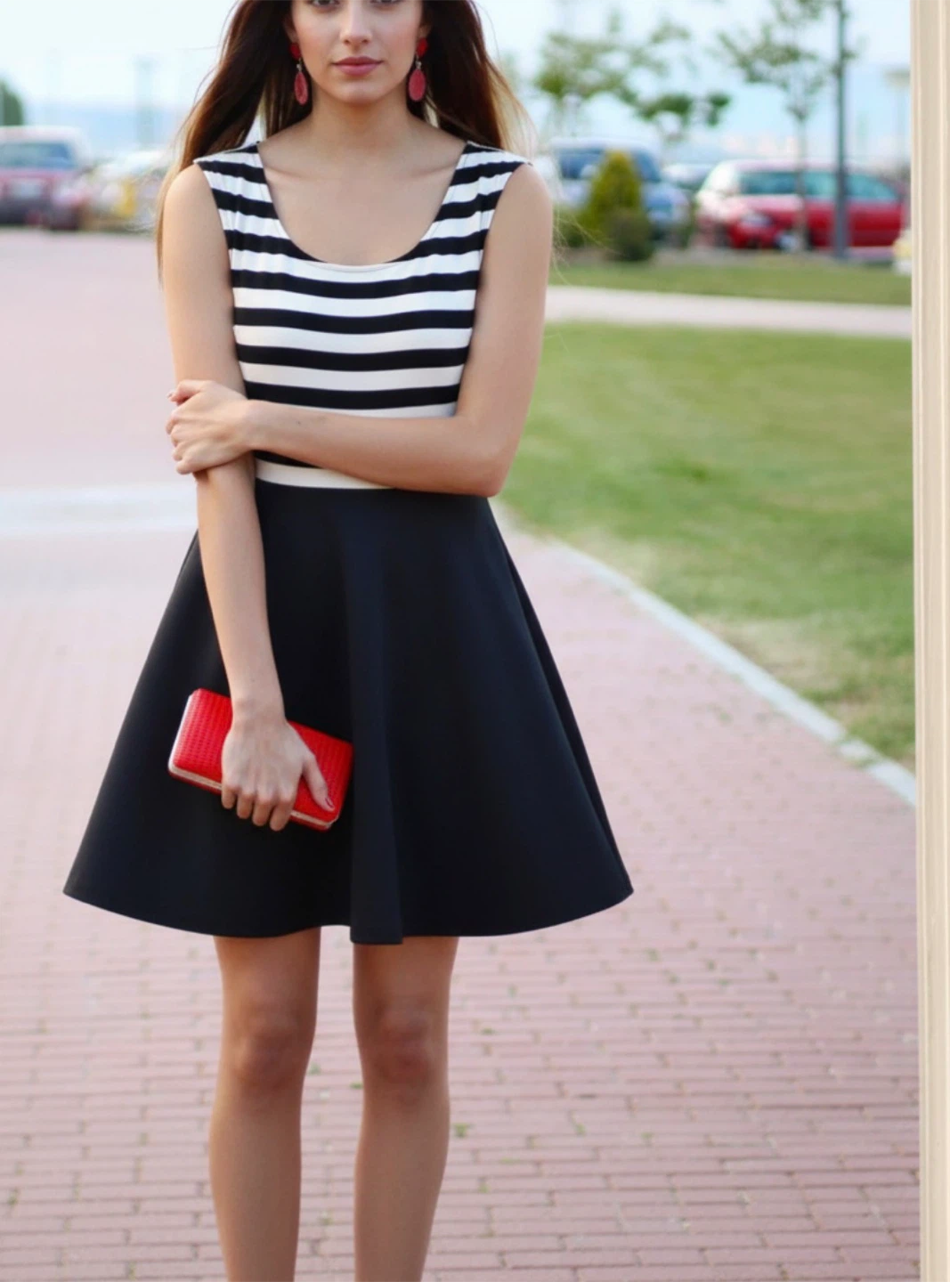 BAILEY44 Striped Black and White Dress - Size M
