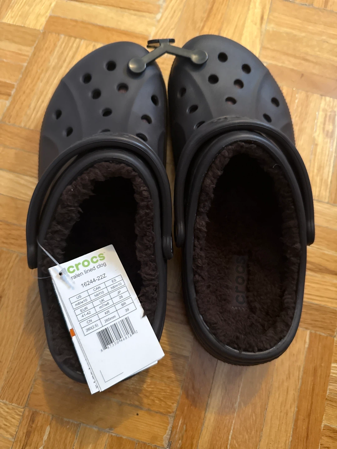 Crocs Lined Clogs - Size M8/W10 - Brown - photo 2