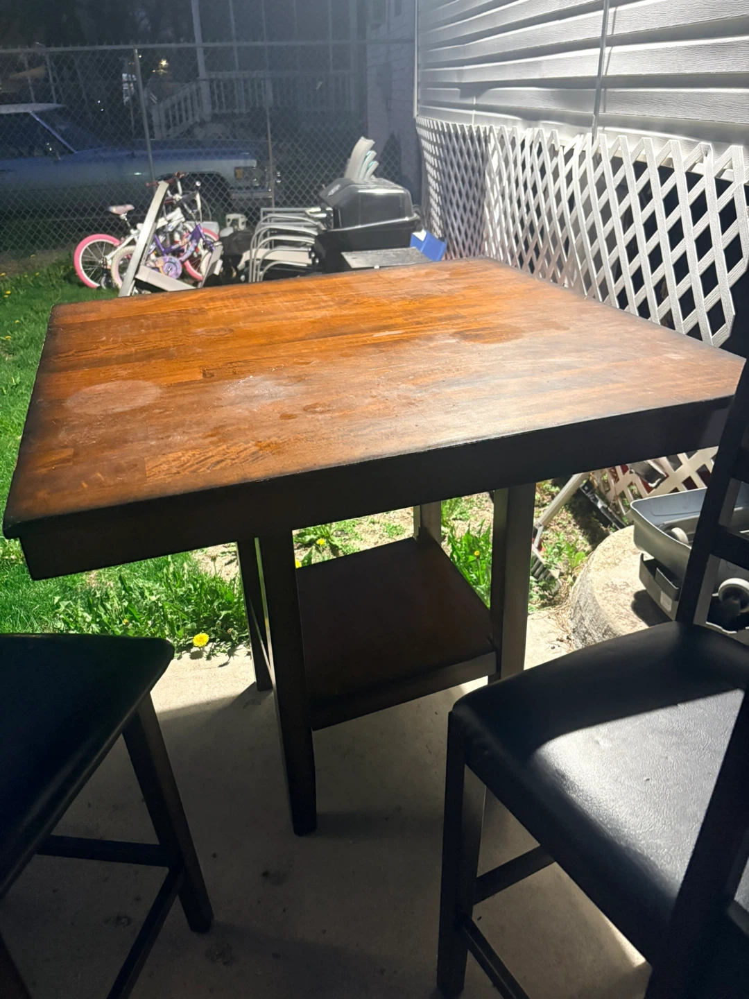 Wooden Dining Table with Shelf - photo 5