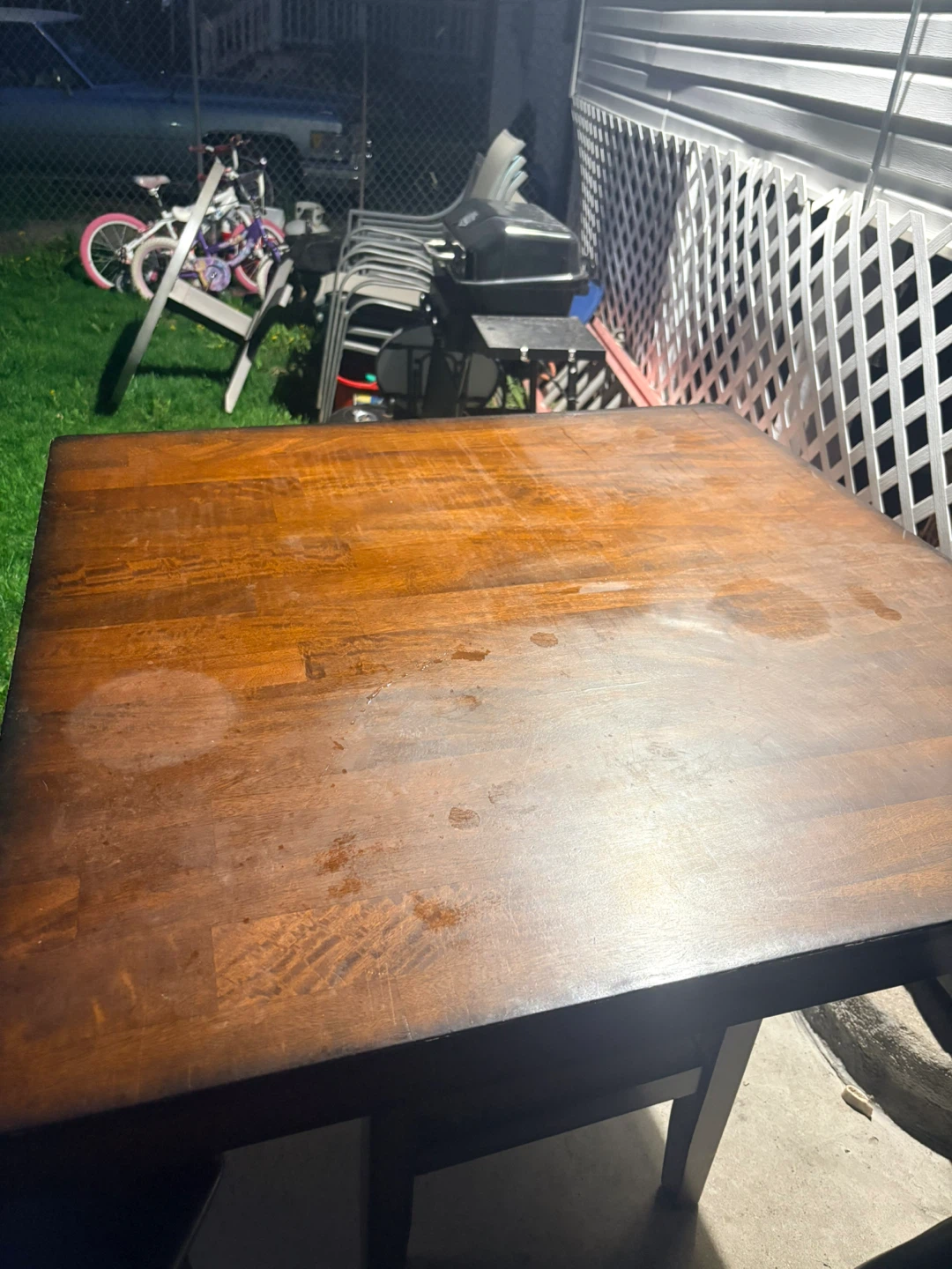 Wooden Dining Table with Shelf - photo 3