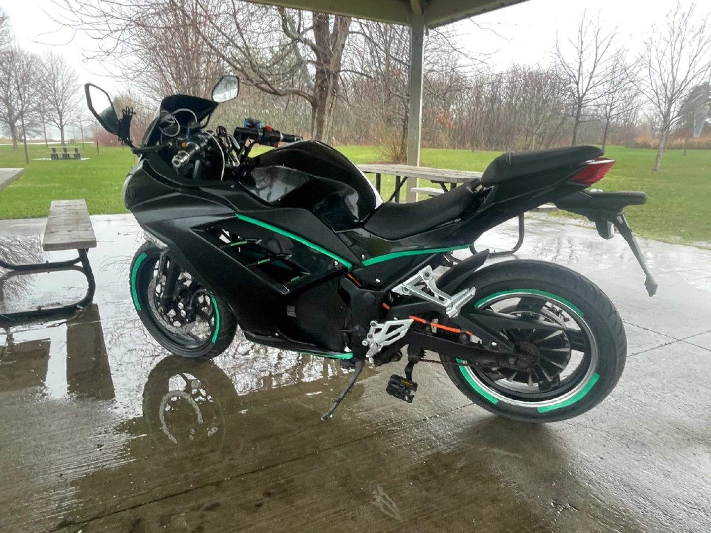 Black Electric Sport Bike