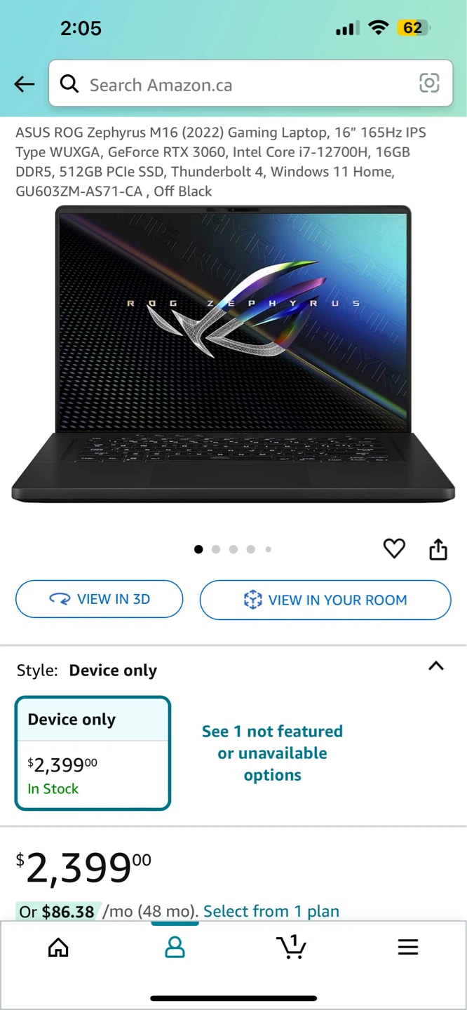ASUS ROG Zephyrus M16 Laptop