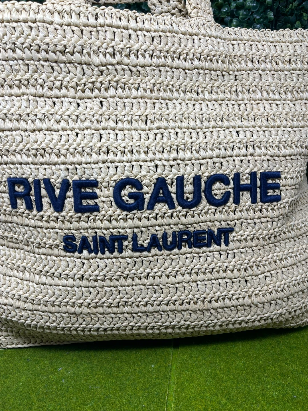 Authentic Brandnew Saint Laurent Rive Gauche Straw Tote Bag - photo 5