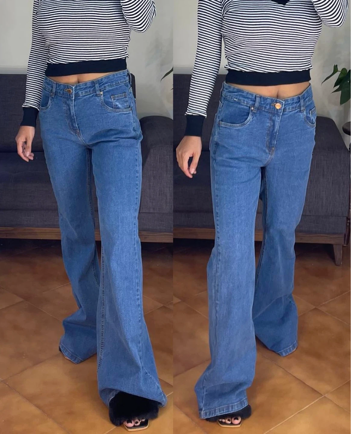 Women's Flared Blue Jeans - photo 3