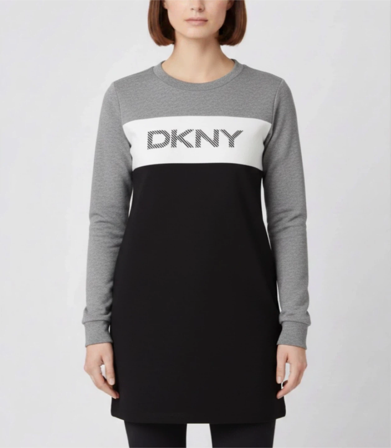 DKNY Women's Colorblock Long Sleeve Dress