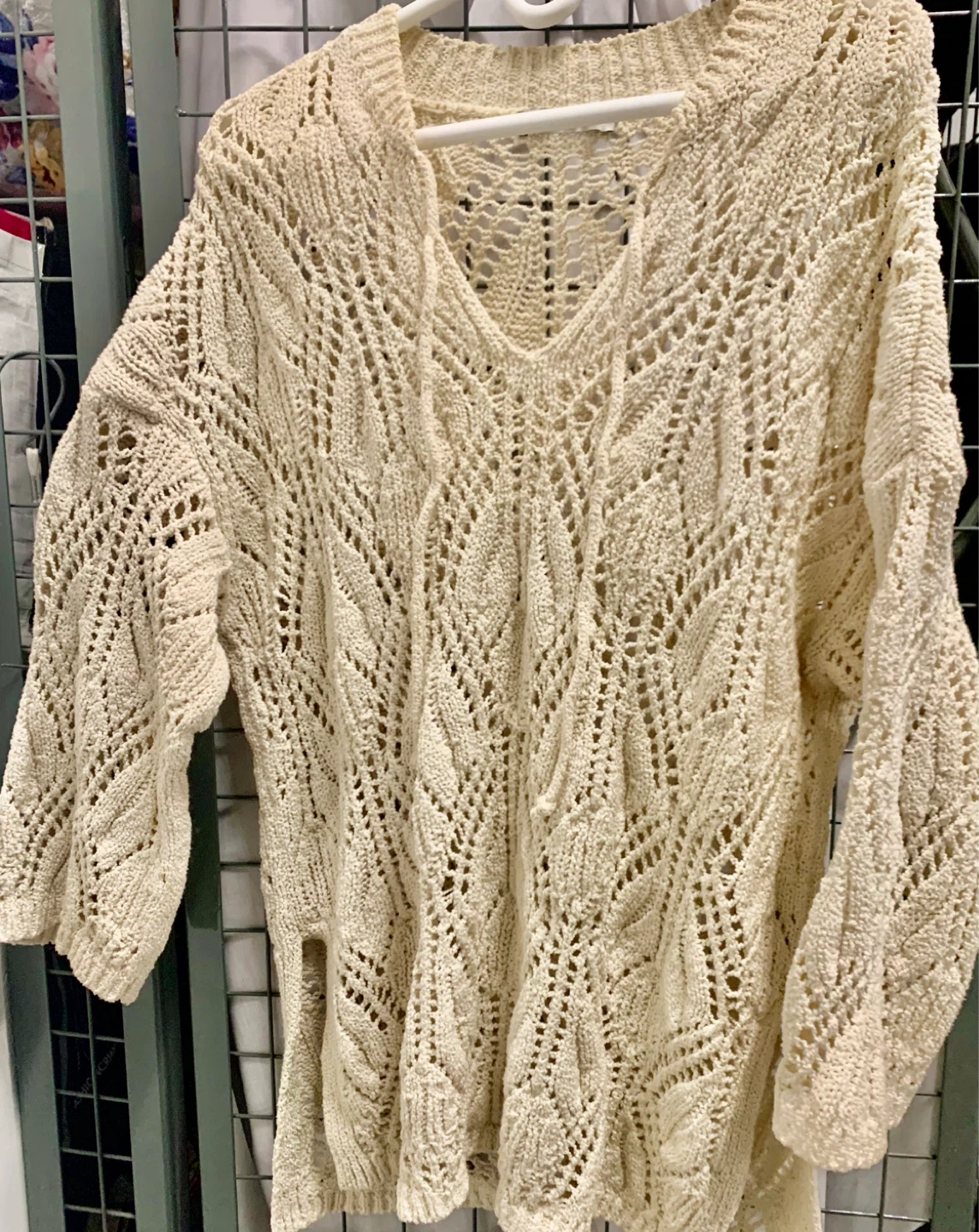 Zara crochet knit long top sweater boho retro - photo 5