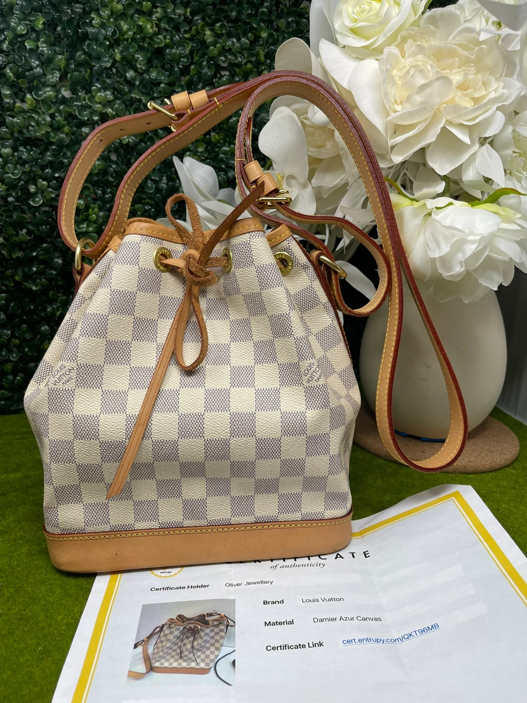Authentic Louis Vuitton Damier Azur Noe BB