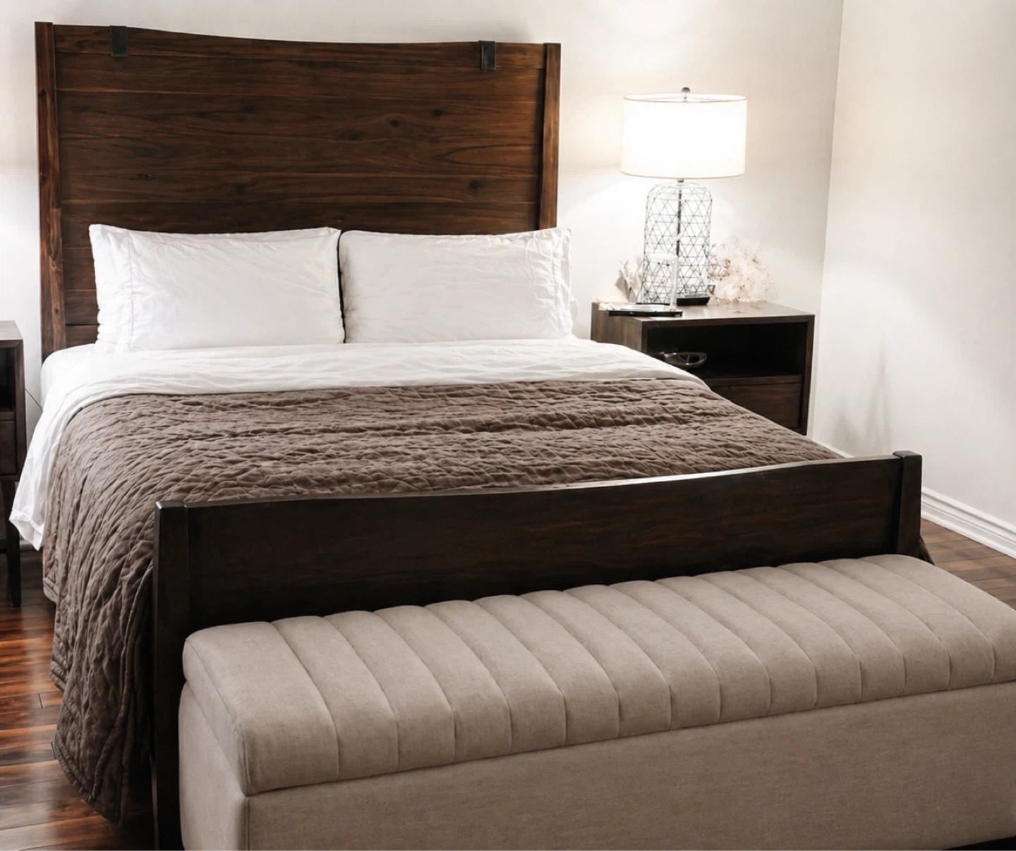 Ashley Furniture Solid Wood Queen Bed Frame – Heavy, High-End,
