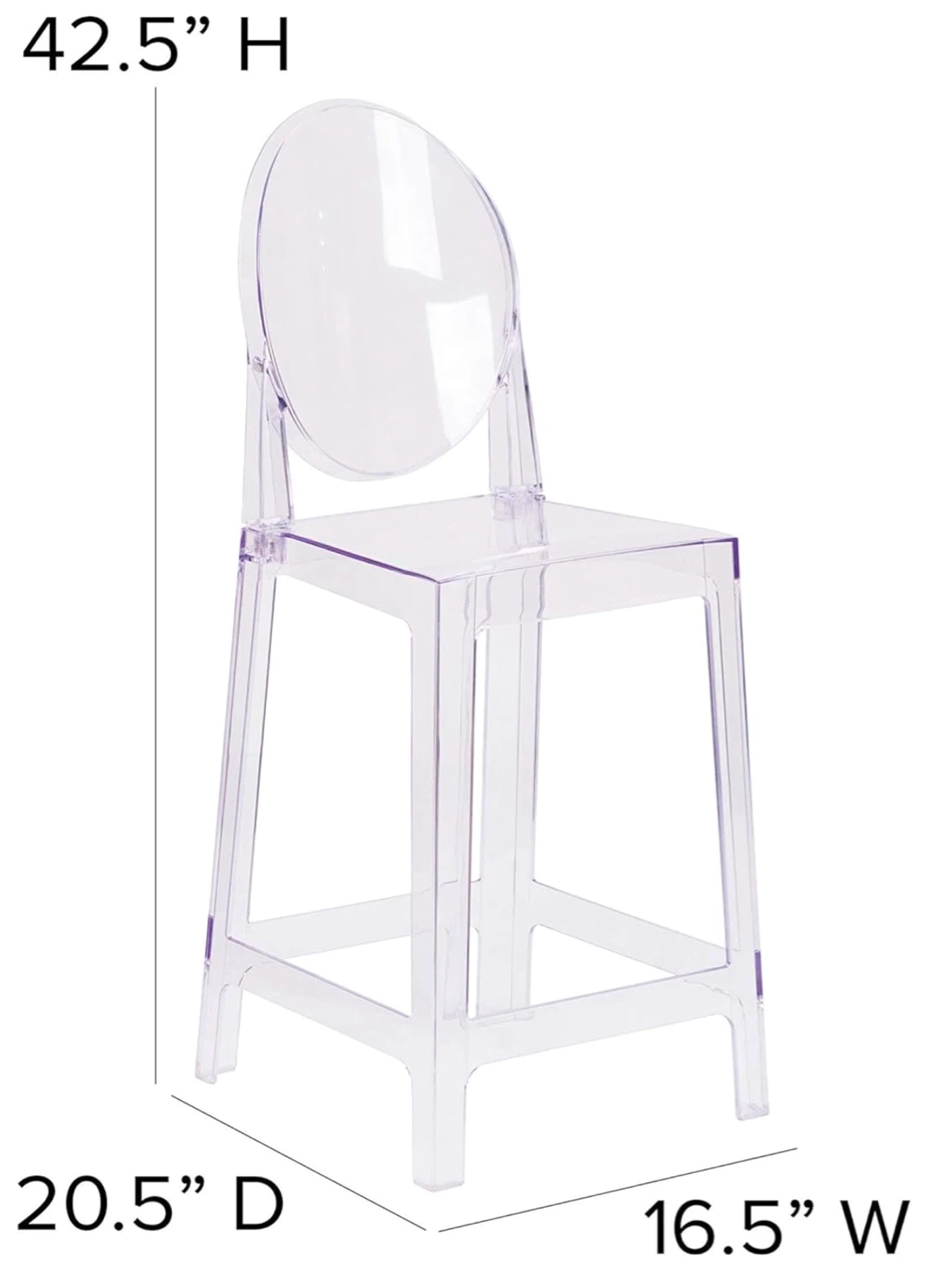 Clear Ghost Barstool