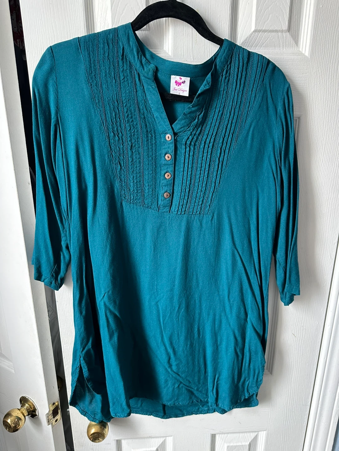 Teal Tunic Top L