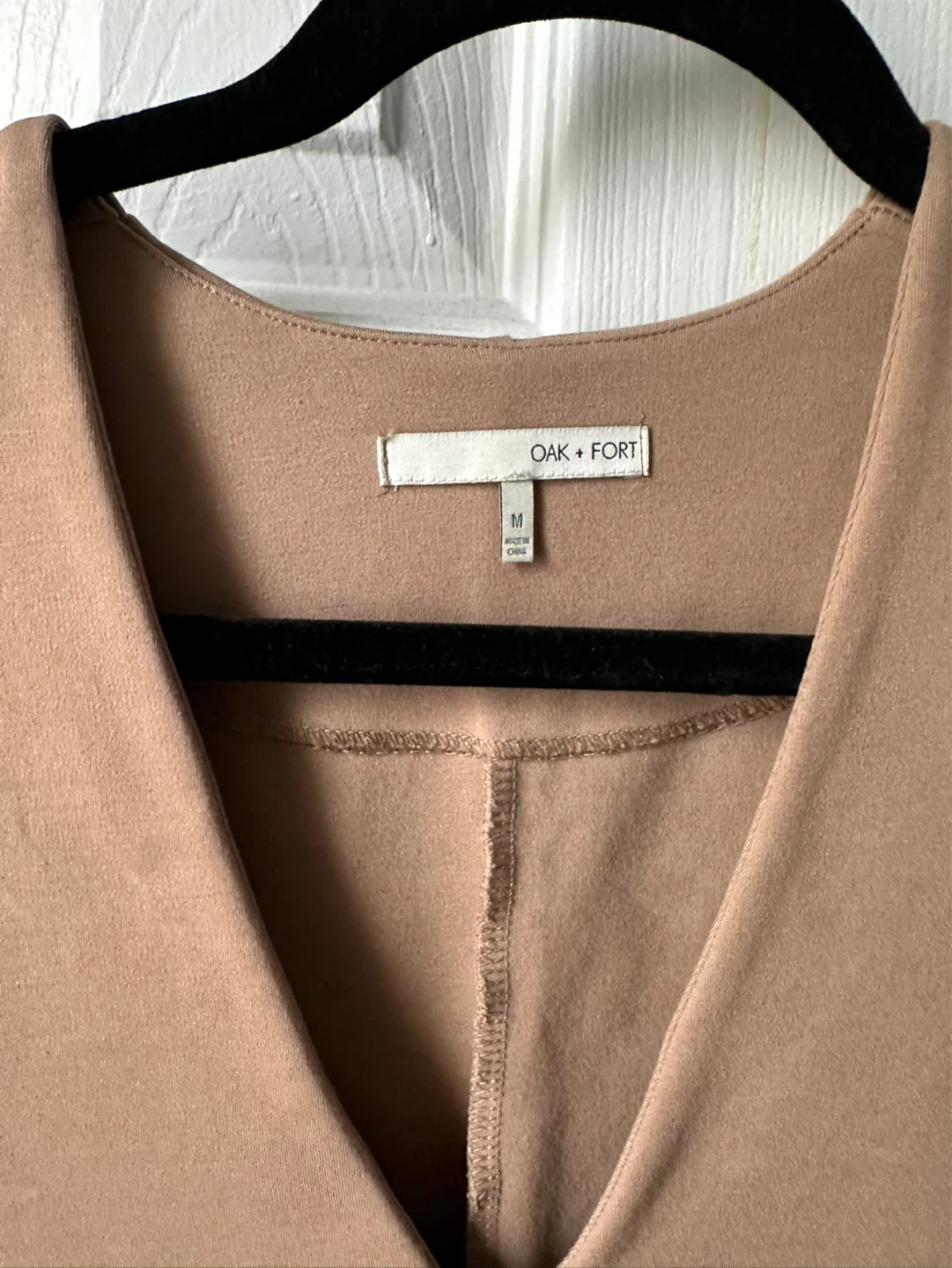 OAK + FORT Beige V-Neck Top - Size M - photo 2