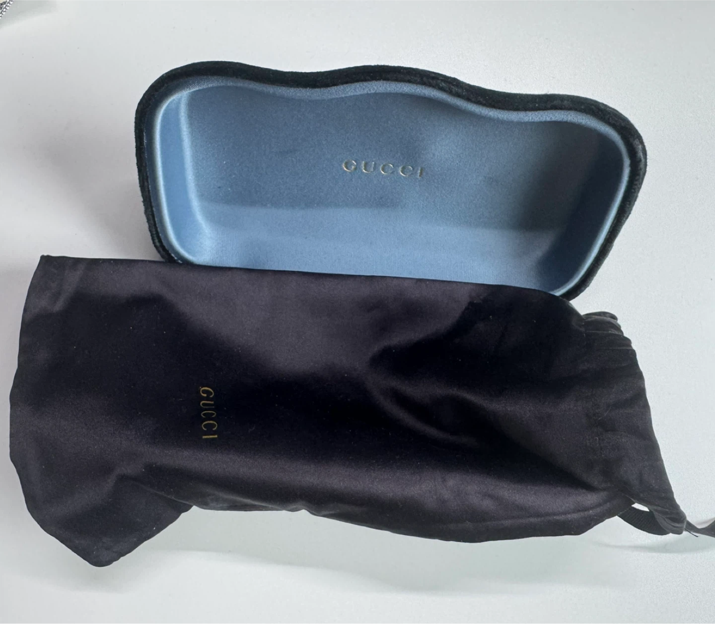 Gucci glasses case and pouch