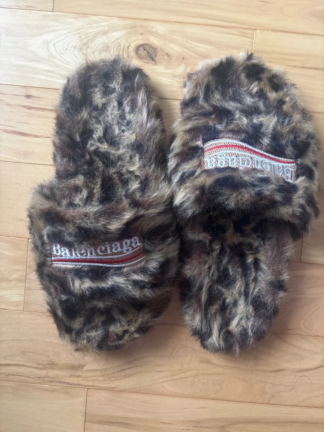 Balenciaga Leopard Print Furry Slides - photo 2