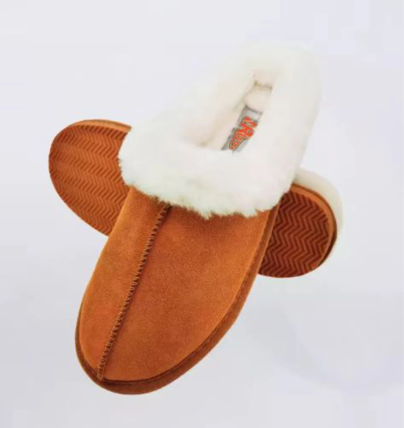 TRUZ Brown Suede Moccasin Slippers with Shearling Lining - photo 4