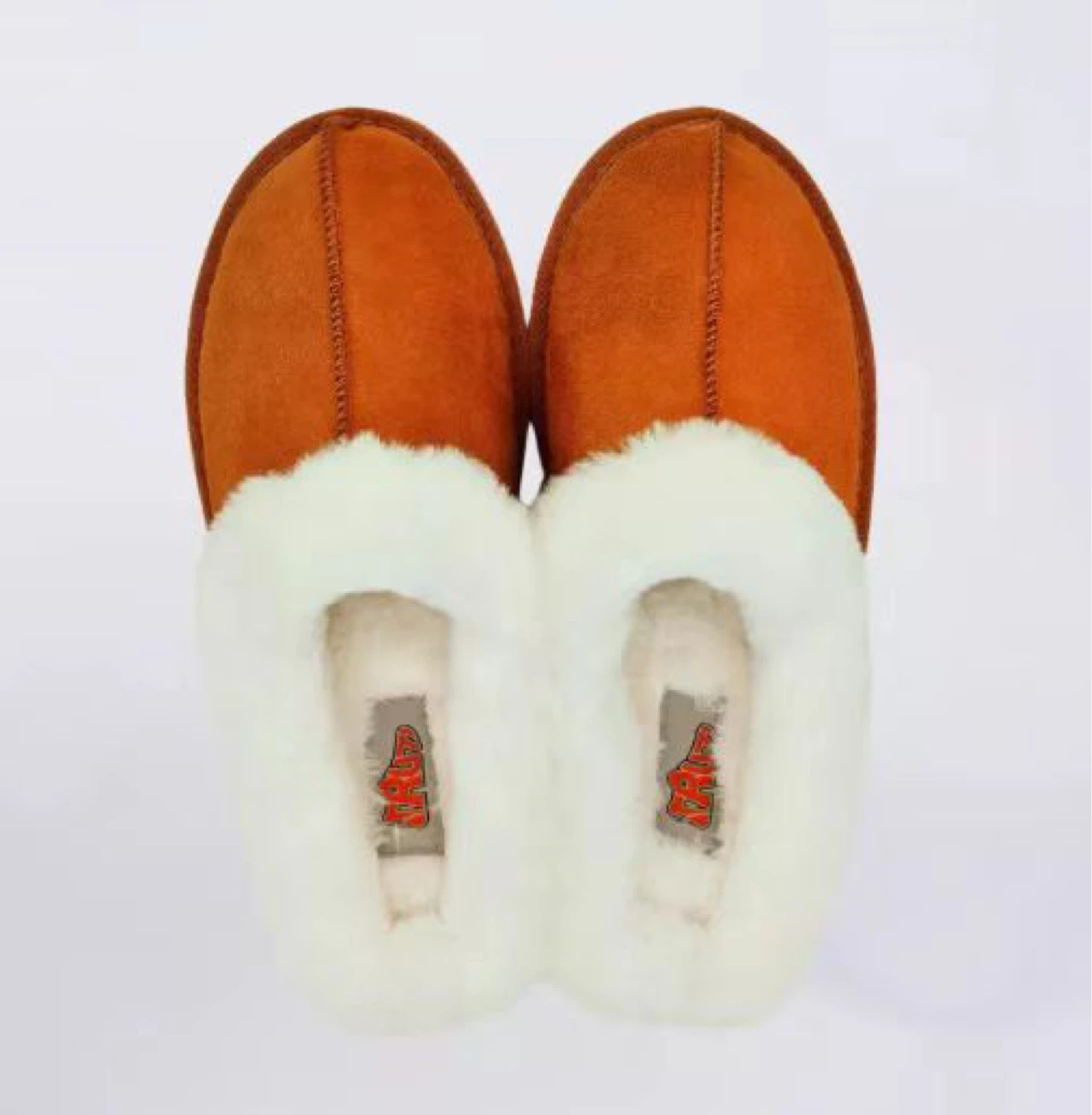 TRUZ Brown Suede Moccasin Slippers with Shearling Lining - photo 5