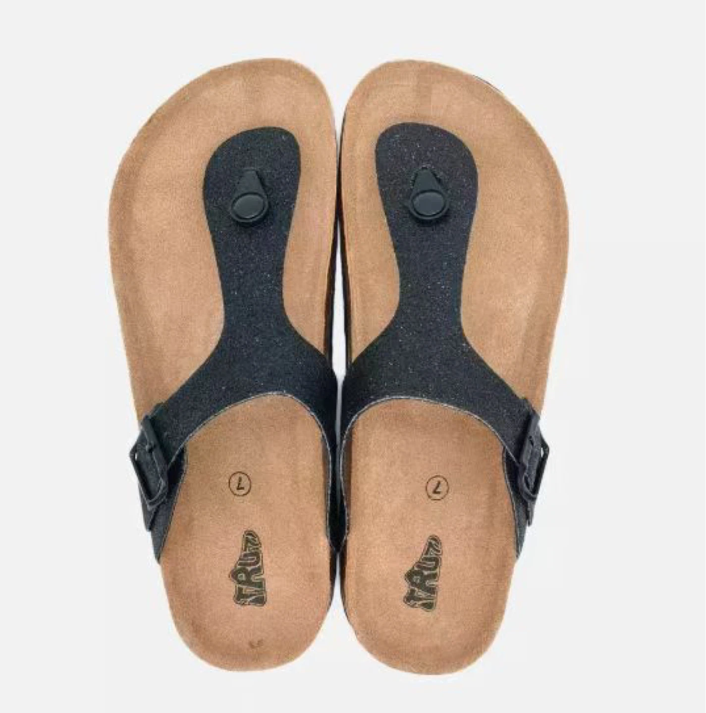 TRUZ Brown Suede Moccasin Slippers with Shearling Lining