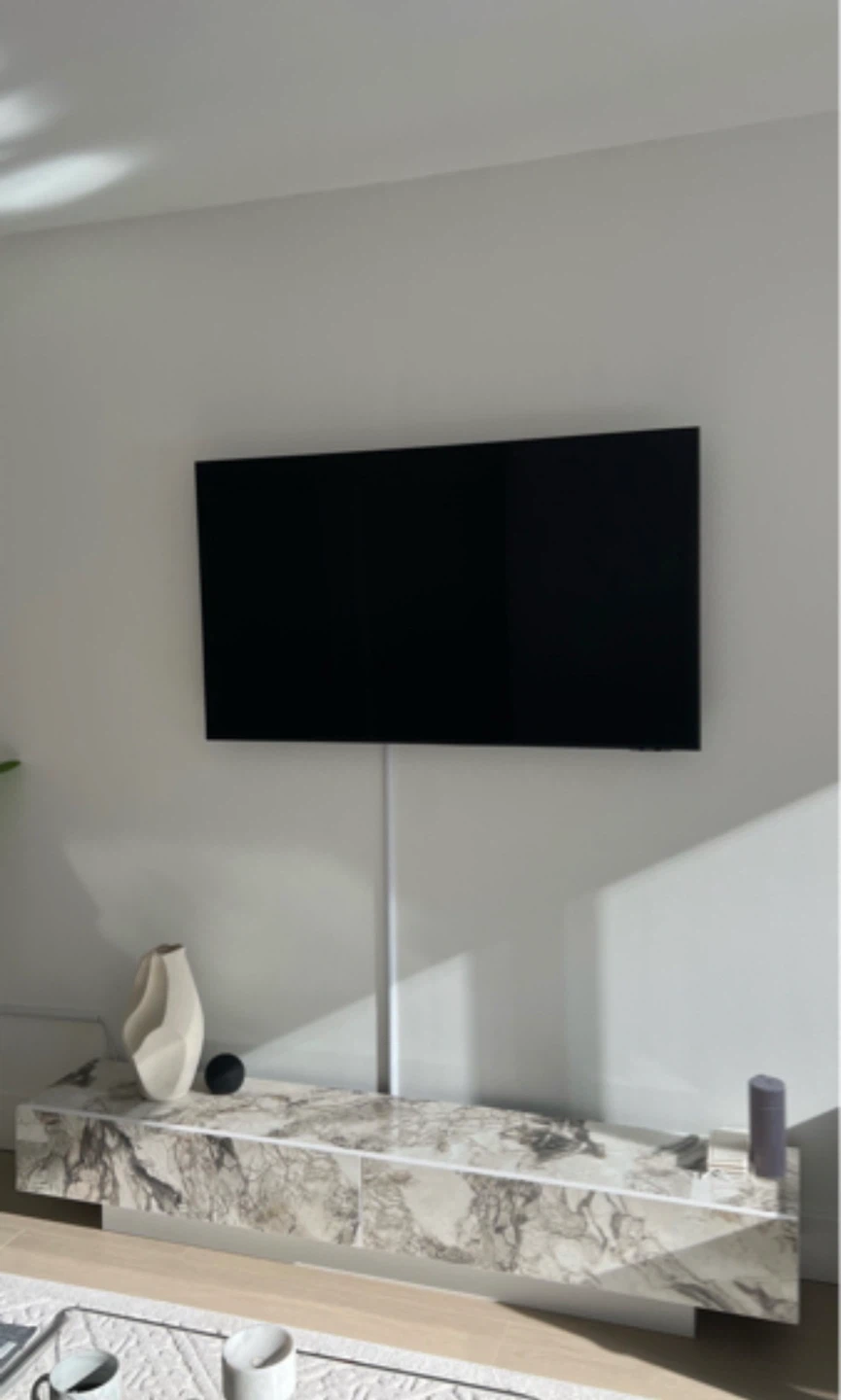 Marble Style Low TV Stand - photo 3