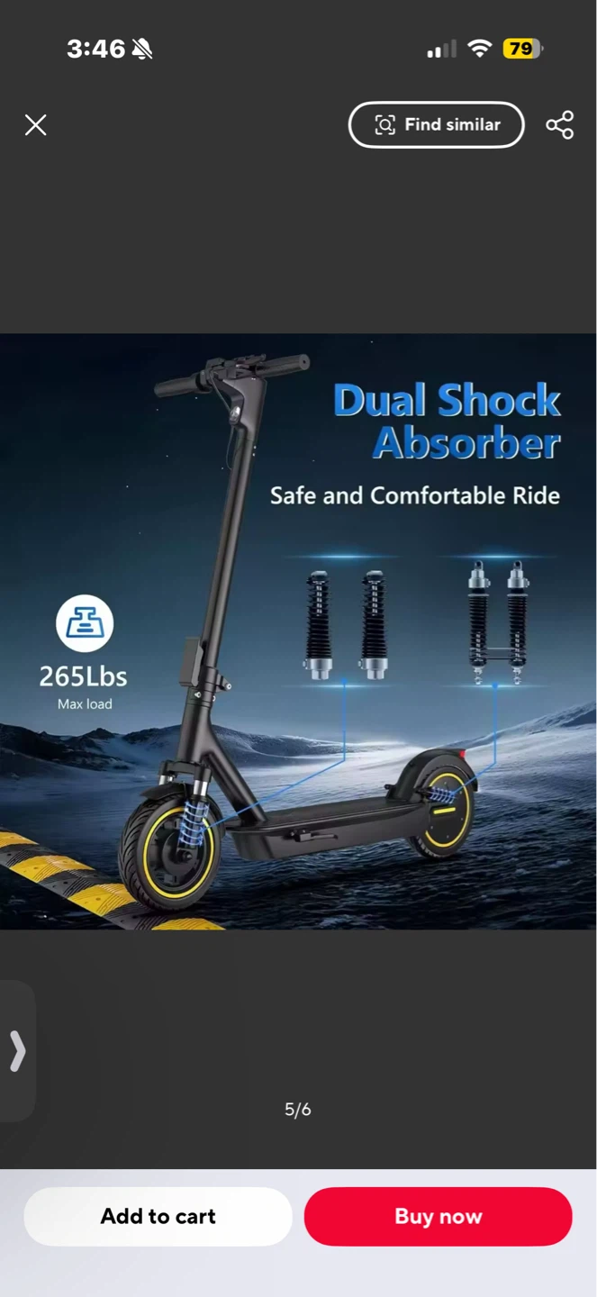 AOVOPRO Electric Scooter 500W 22MPH 28 Miles Range 10 inch - photo 4