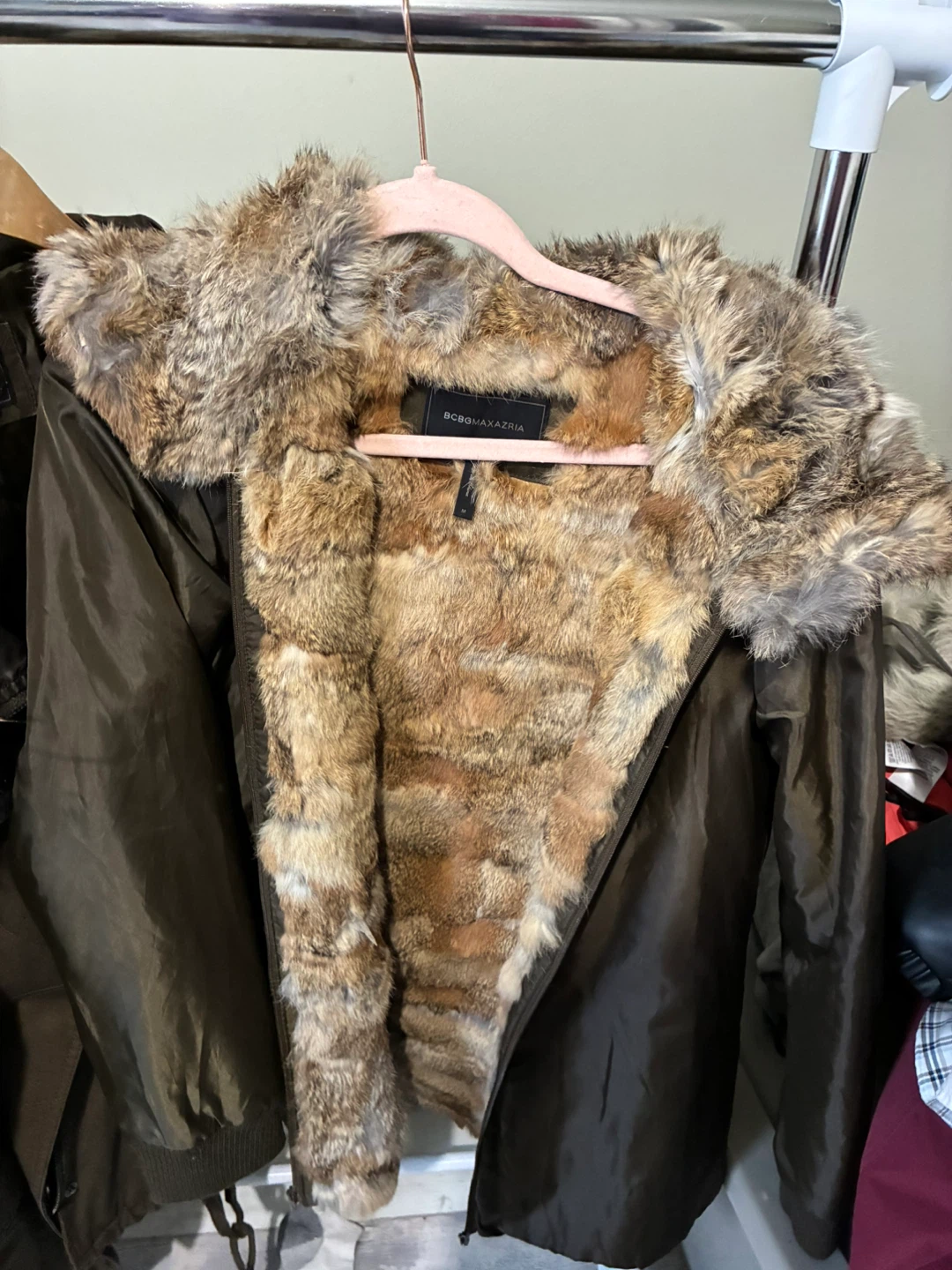 BCBGMAXAZRIA Women's Olive Green Parka Jacket Size M - photo 4