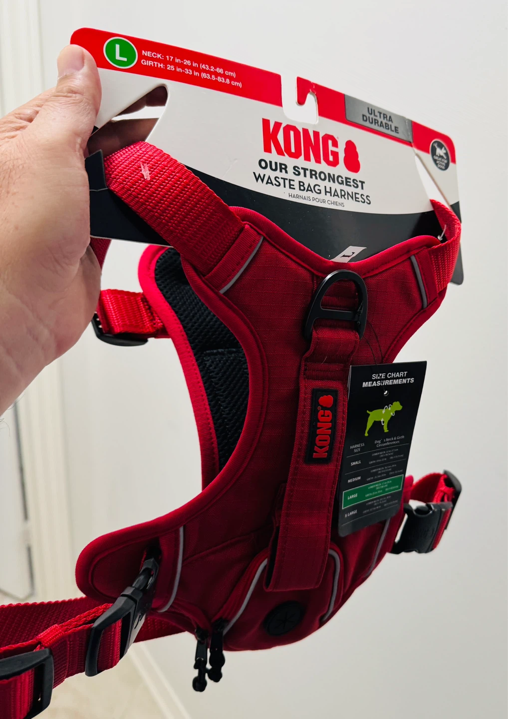 KONG Ultra Durable Red Waste Bag Harness - Large - photo 2