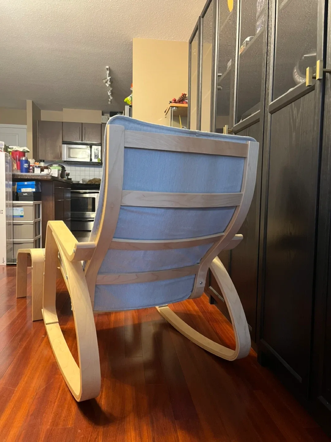 IKEA Poäng Rocking Chair and Ottoman Set - Grey - photo 3
