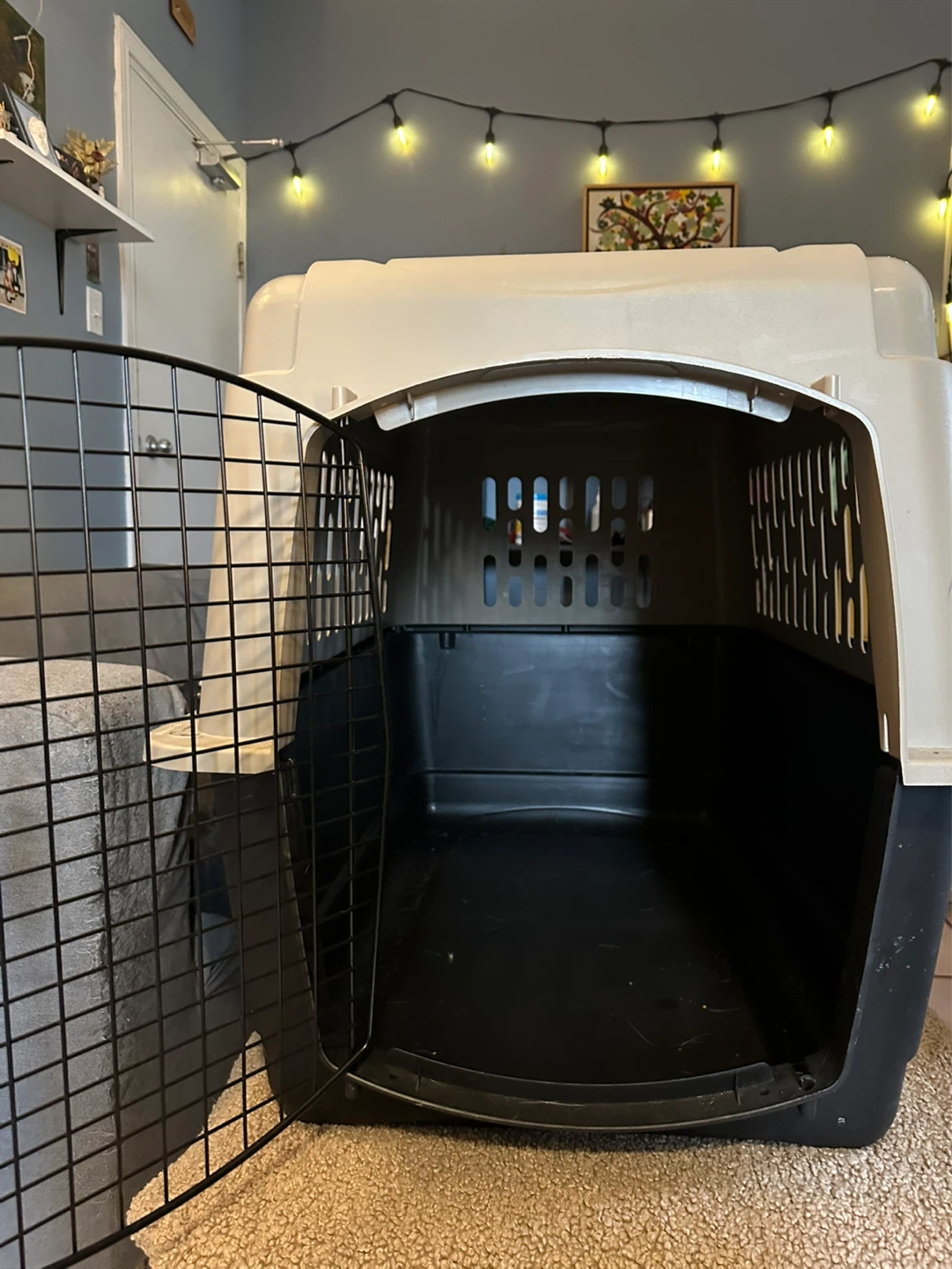 Large Dog Crate Carrier - Tan - photo 4