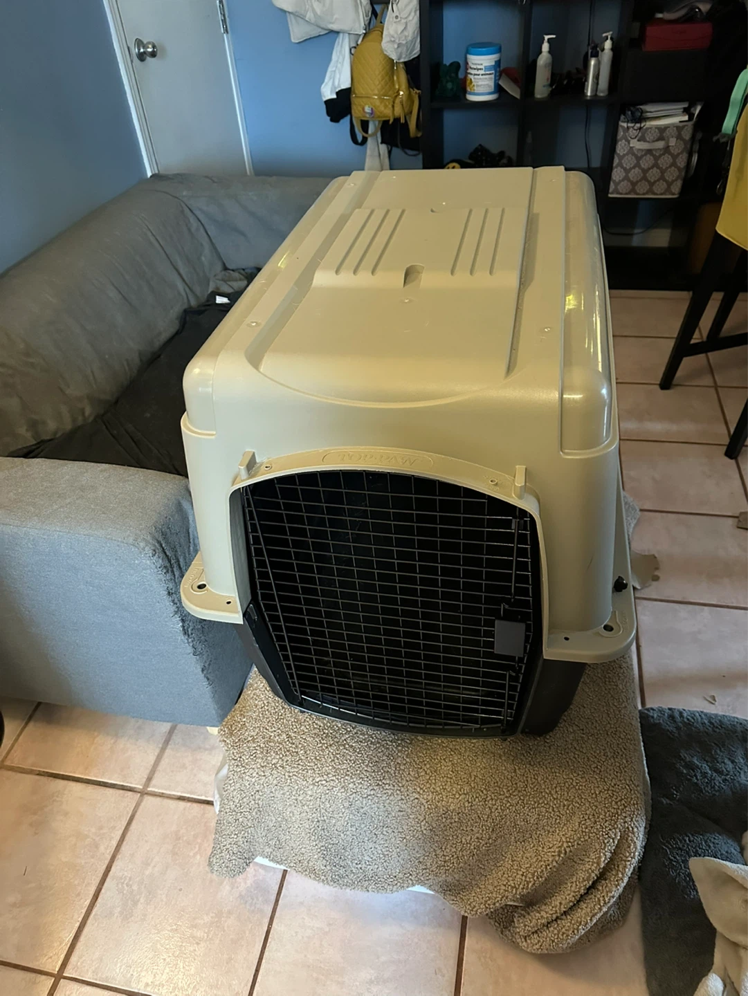 Large Dog Crate Carrier - Tan - photo 2