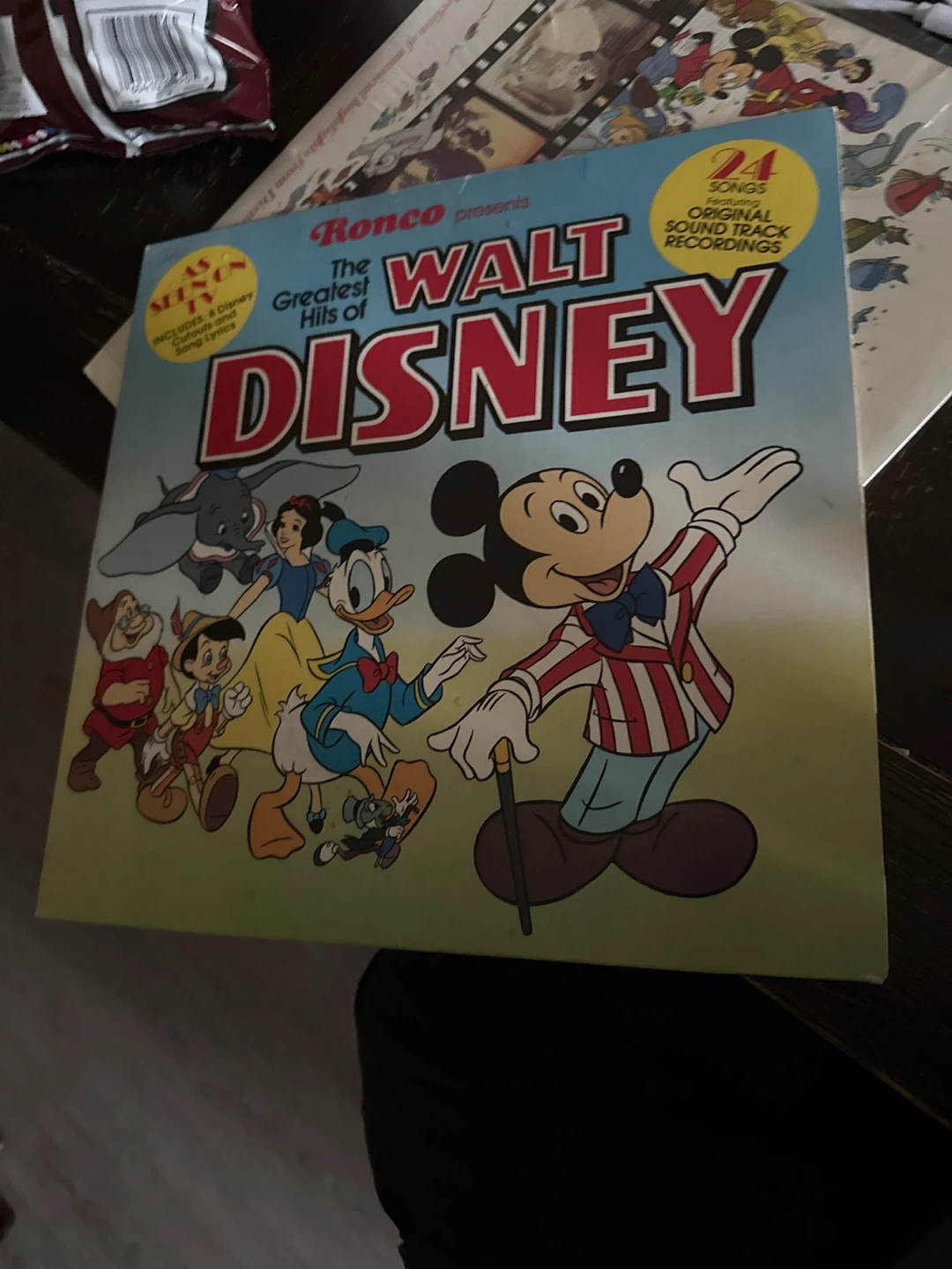 The Greatest Hits of Walt Disney Ronco Vinyl Record
