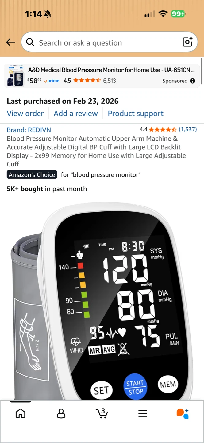 REDIVN Arm Type Electronic Blood Pressure Monitor - photo 3