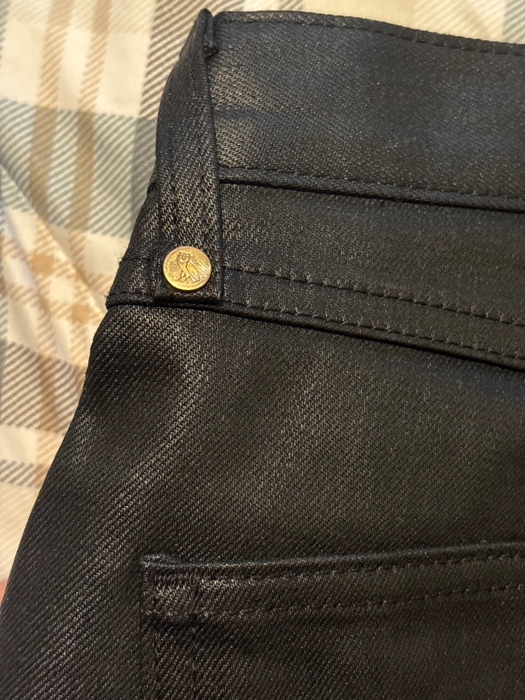 OVO Black Waxed Stretch Denim Size 33 - photo 4