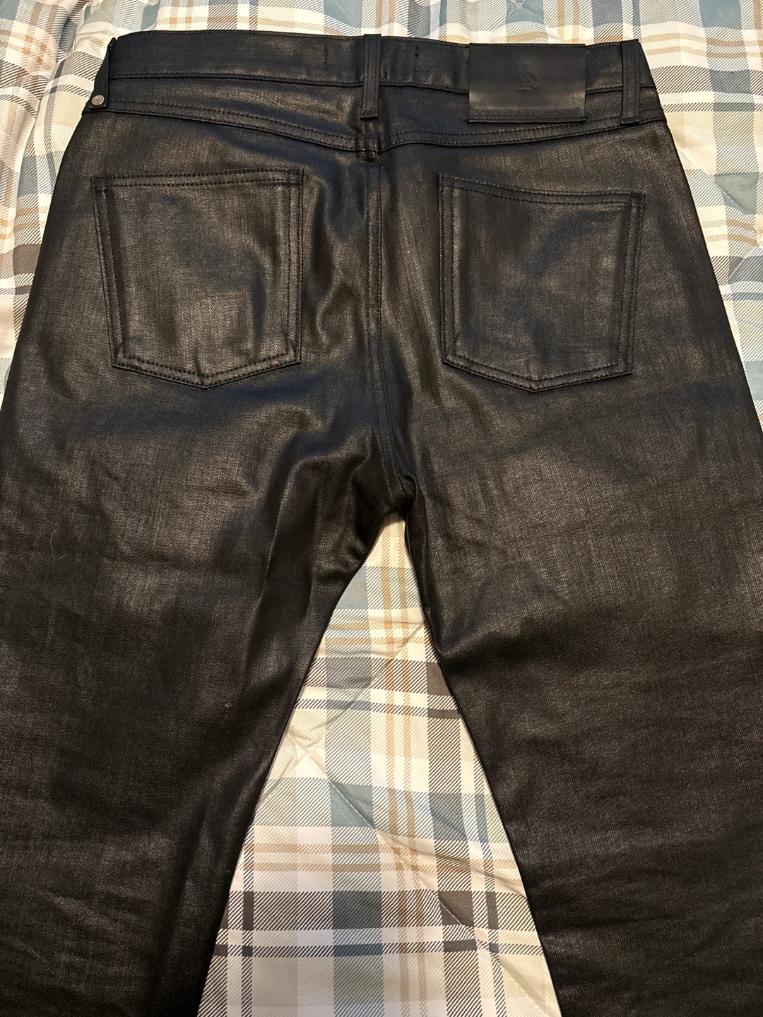 OVO Black Waxed Stretch Denim Size 33 - photo 3