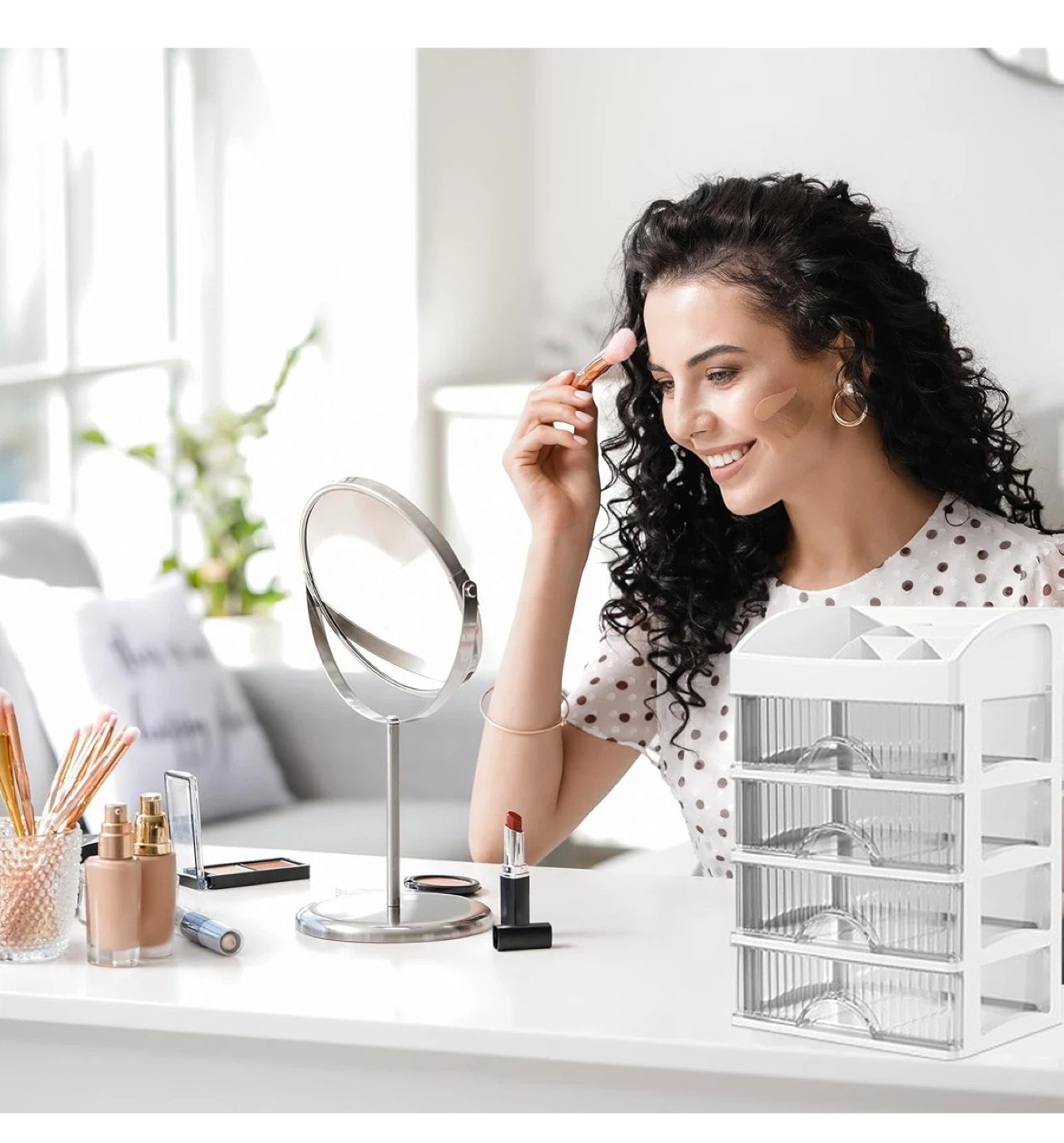 White 4-Drawer Organizer  with Top Compartment - photo 2