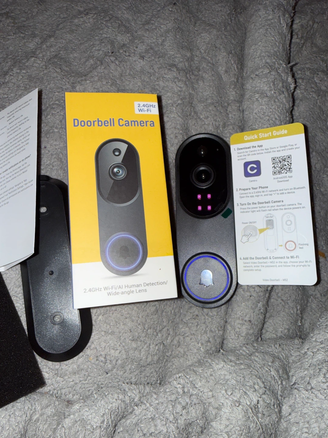 2.4GHz Wi-Fi Doorbell Camera with AI Human Detection - photo 3