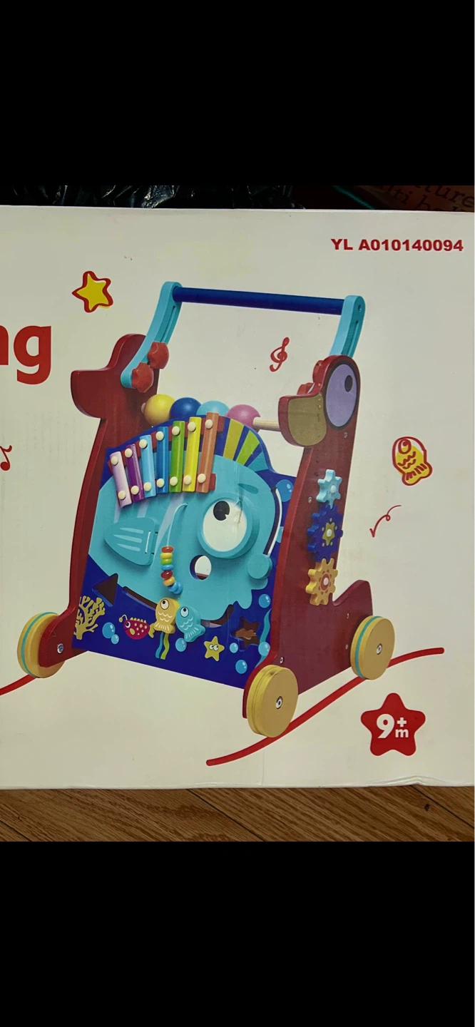 Brand New Wooden Learning Walker with Activity Center