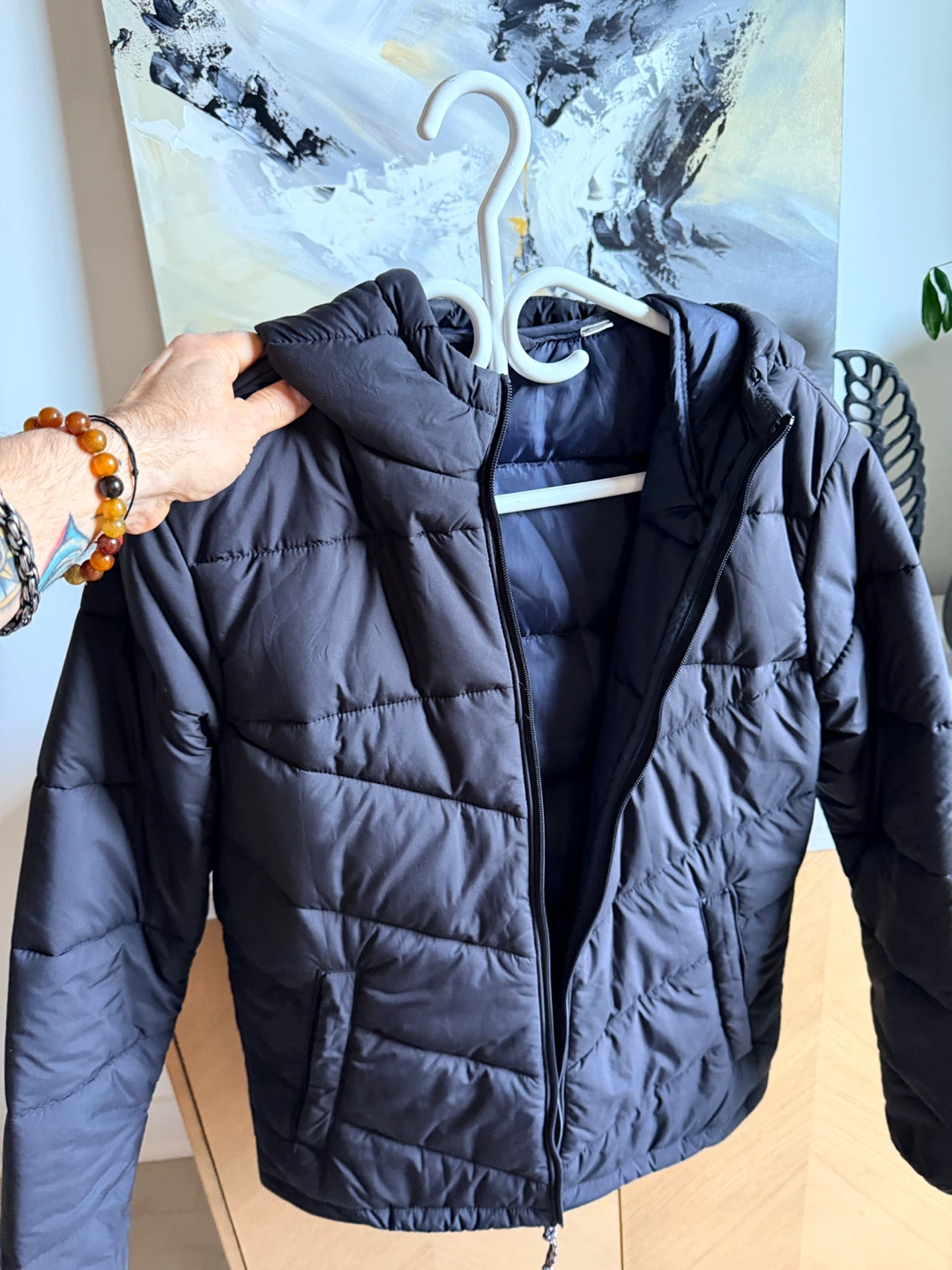 Manteau d’hiver noir pour homme Produkt (Moyen)
