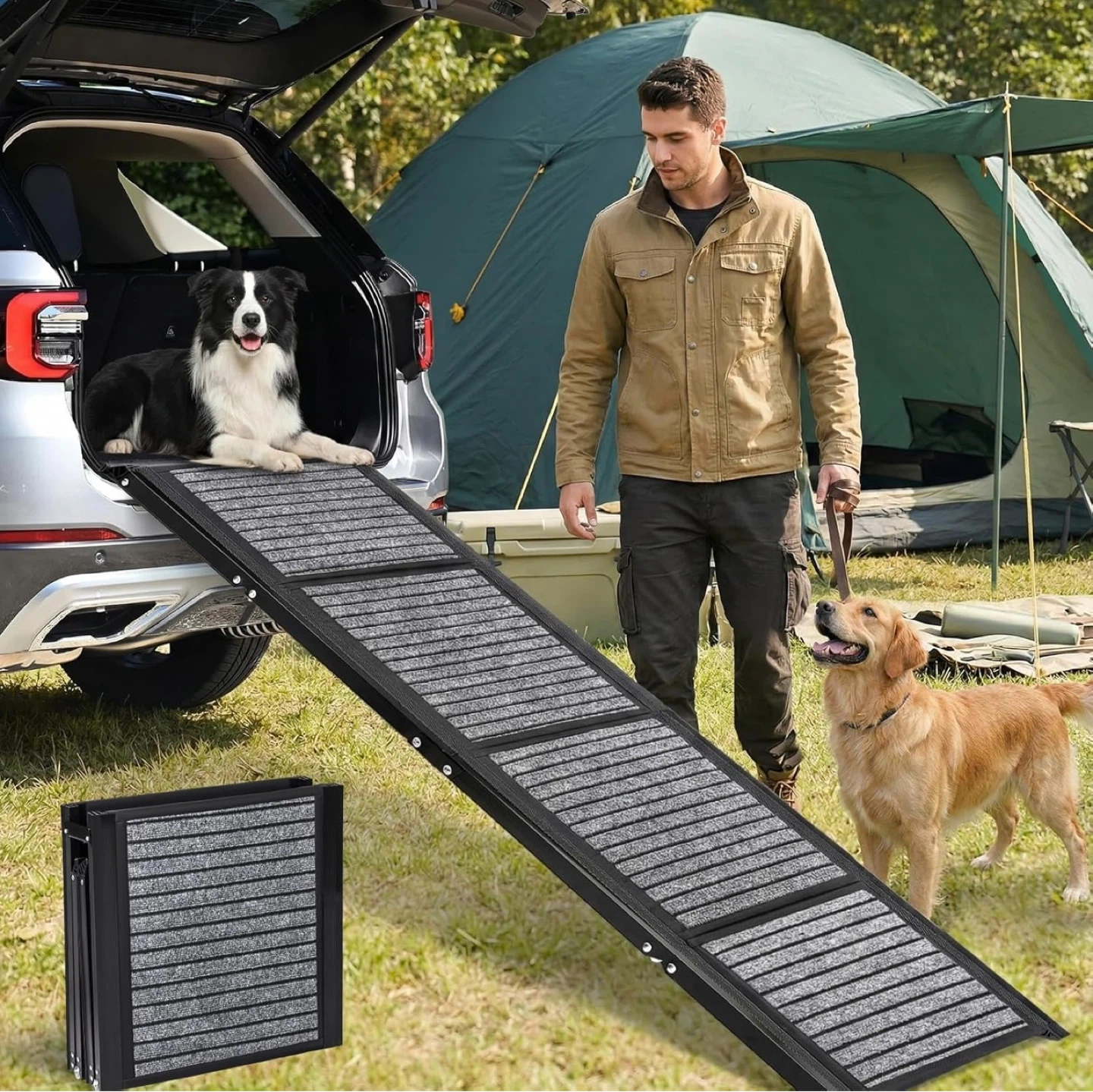 Aluminum Dog Ramp - 200lbs Load Capacity