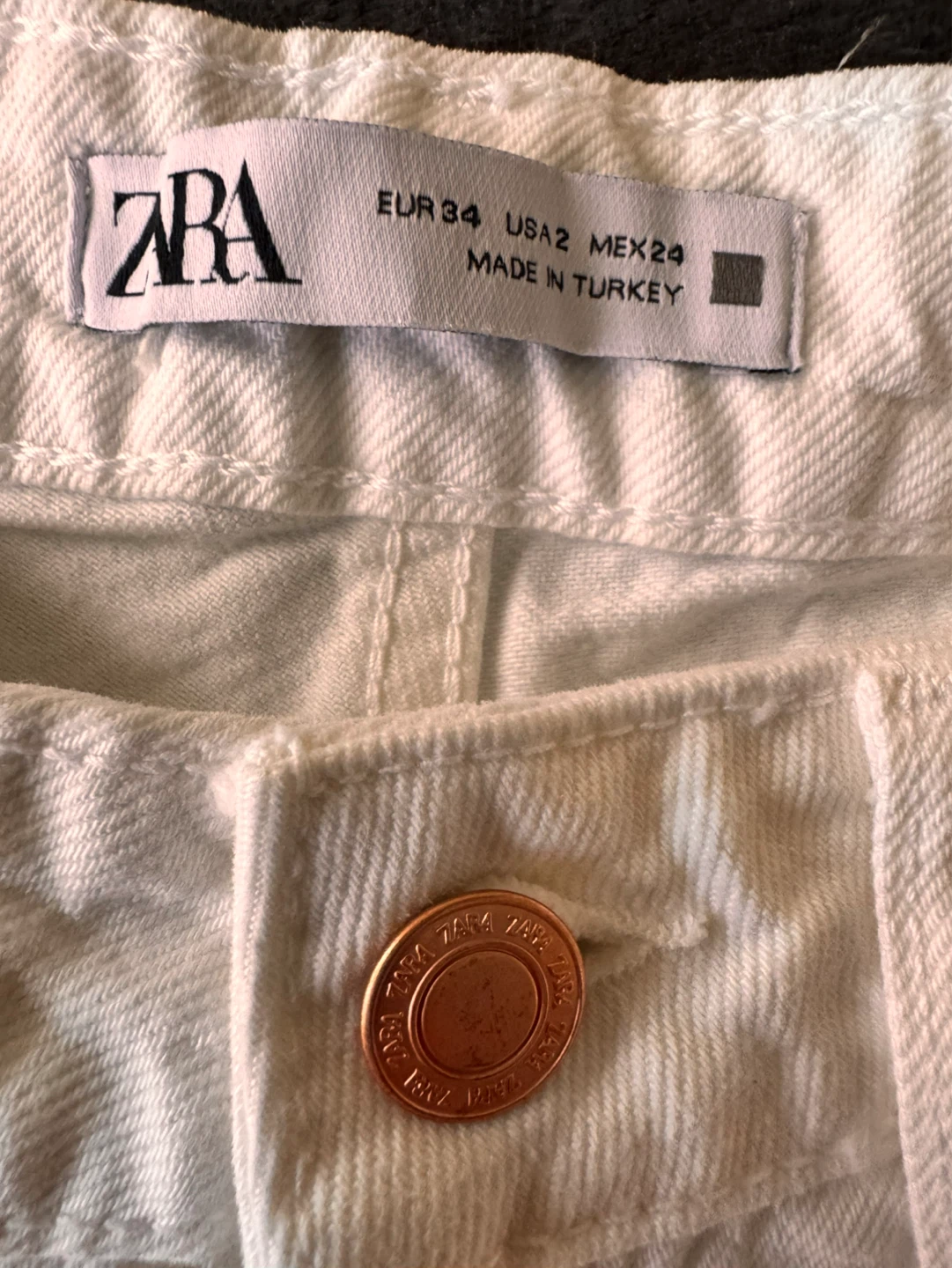 Zara White High-Waisted Wide-Leg Jeans Size US 2 - photo 2